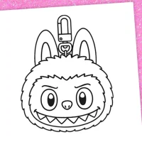 Labubu Coloring Pages Glitter