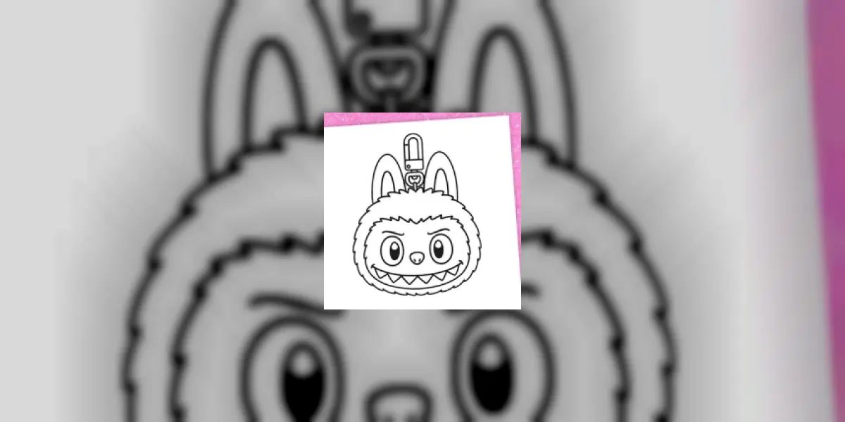Labubu Coloring Pages Glitter