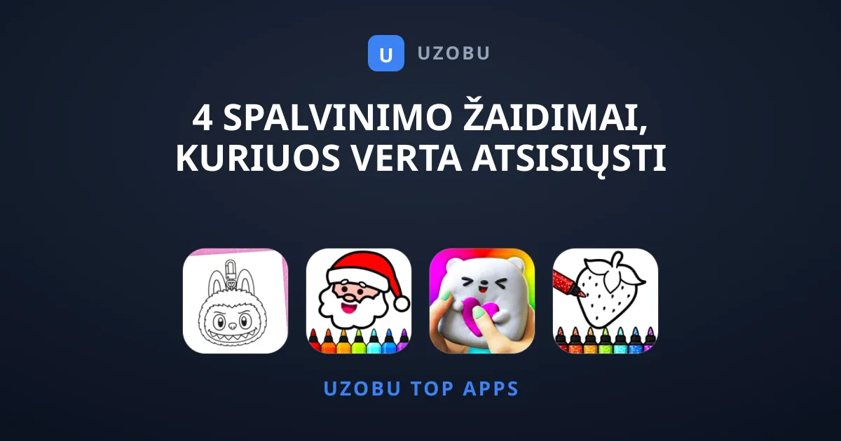 4 Spalvinimo Žaidimai, Kuriuos Verta Atsisiųsti Dabar